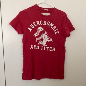 Abercrombie scoop neck logo tee